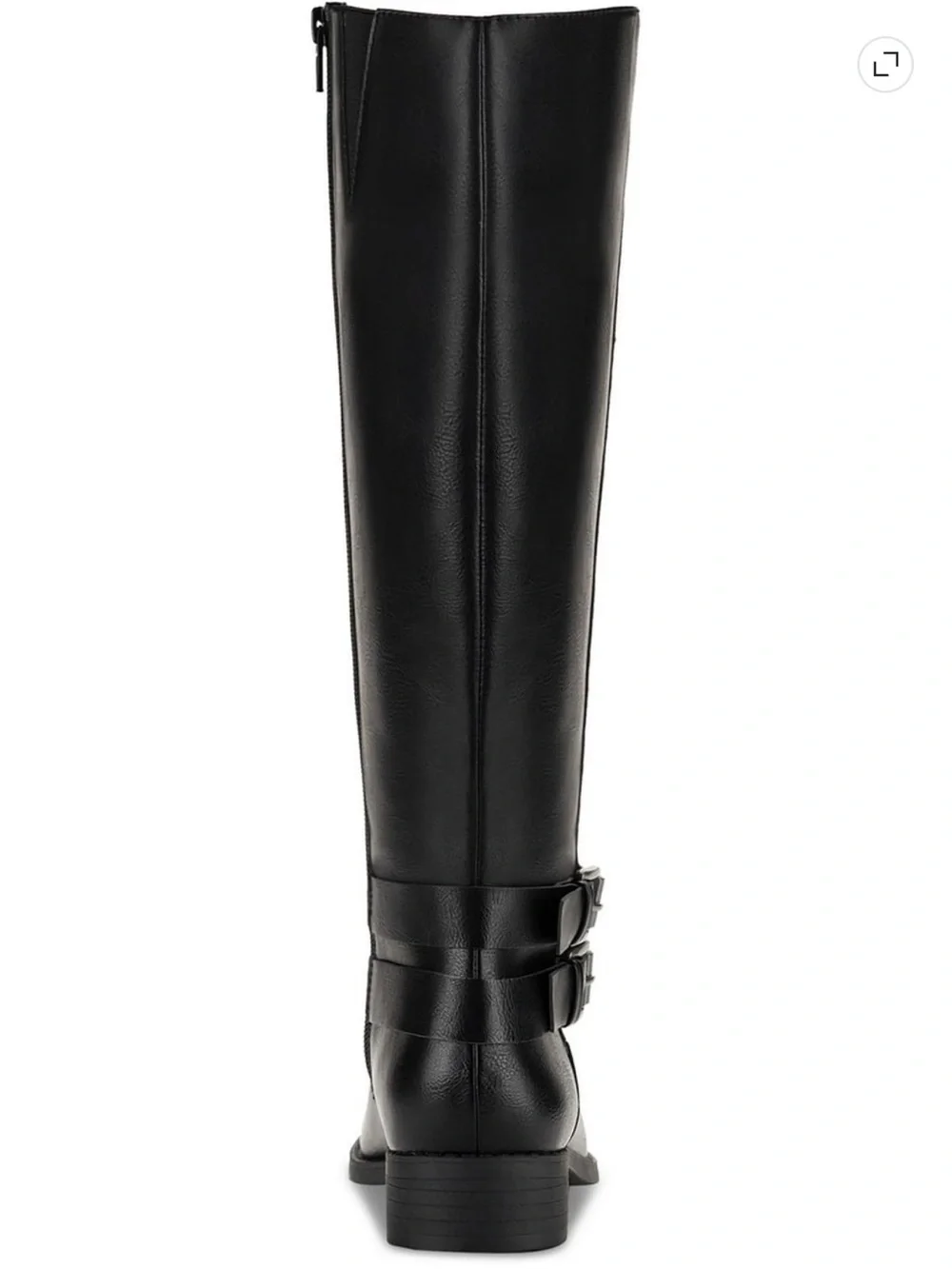 Style & Co. Maliaa Wide Calf Riding Boots Knee High Block Heel Black Sz 8